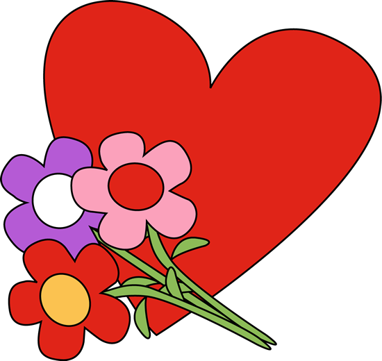 free heart flower clipart - photo #19