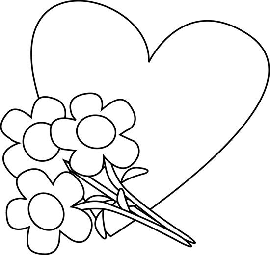 valentine heart clipart black and white - photo #4