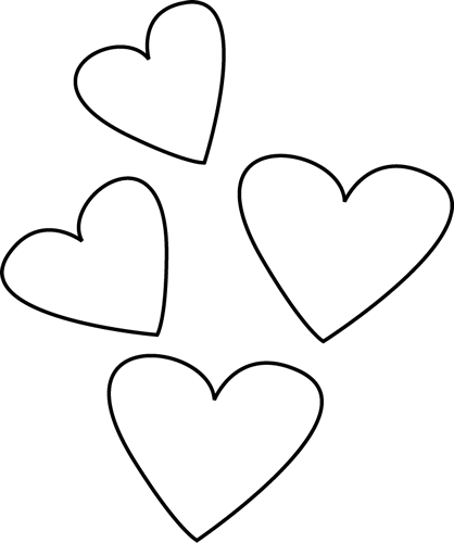 valentine heart clipart black and white - photo #8