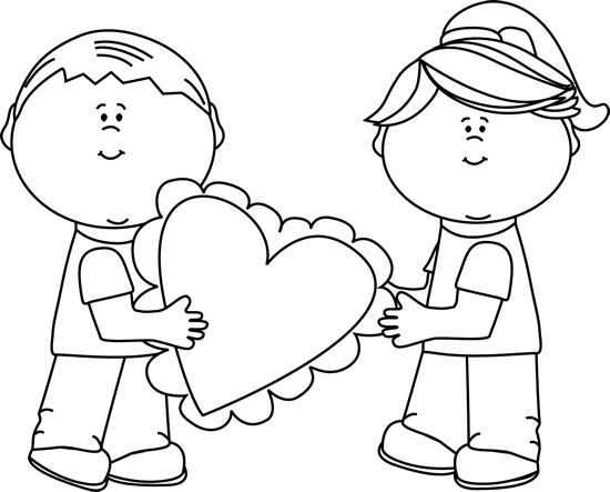 free black and white valentines day clipart - photo #10