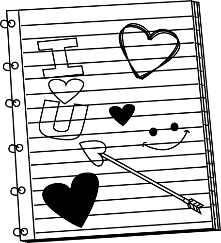 notebook clipart black and white - photo #29