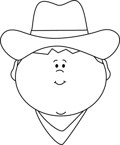 cowboy hat clipart black and white - photo #14