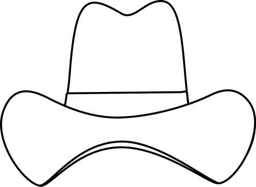 cowboy hat clipart black and white - photo #2