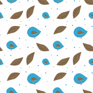 Blue Bird and Brown Leaves Background
