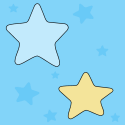 Blue and Yellow Star