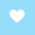Blue and White Heart