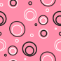 Black Pink and White Circles