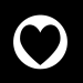 Black Heart and White Polka Dot Background