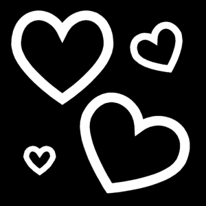 Black and White Hearts Background - Black and White Hearts Background Image