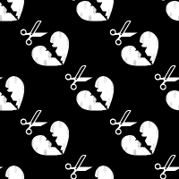 Black and White Broken Heart Background - Black and White ...