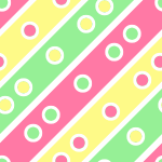 Pink and Yellow Circles and Stripes