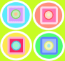 Bold and Colorful Circles and Squares
