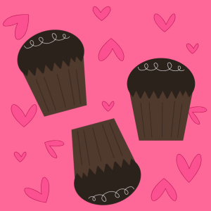 Chocolate Cupcake Love Background