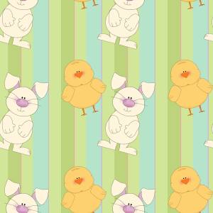 Easter Bunny and Easter Chick Background