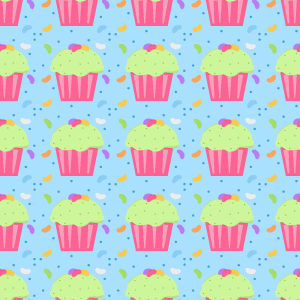 Jelly Bean Cupcake Background