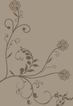 Brown Swirly Flower Corner Background