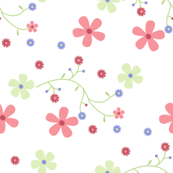 Flowers On A Vine Background