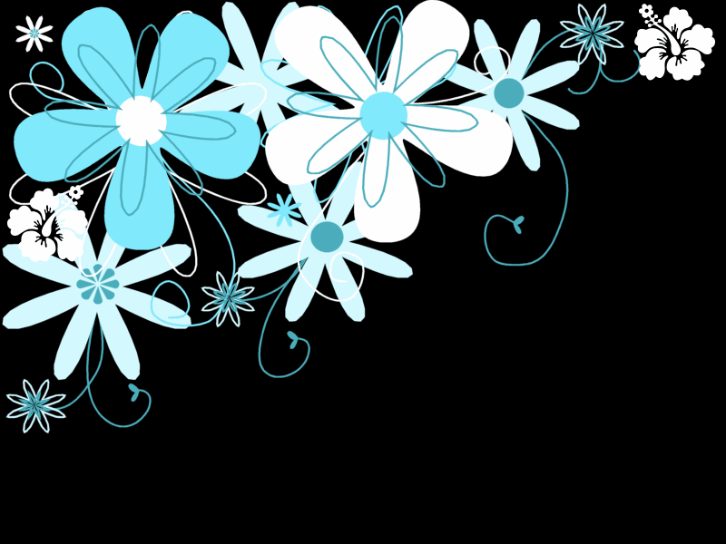 Blue Flower Corner Background