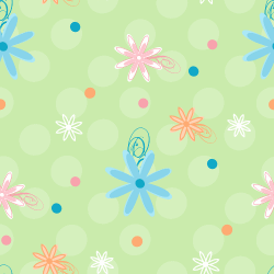 Flowers and Swirls Background