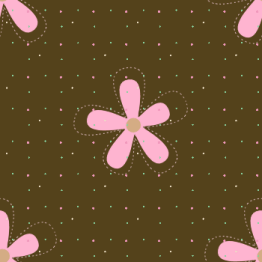 Pink Dotted and Brown Flower Background