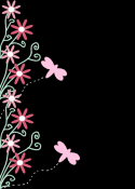 Floral Butterfly Border Background