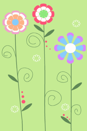 Colorful Wildflower Border Background