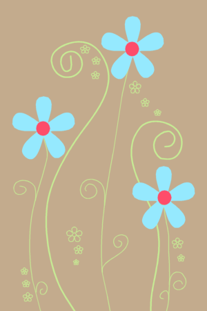 Turquoise Flower Border Background