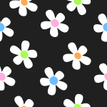 Colorful White Flower Background