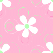 Pink and Green Retro Flower Background