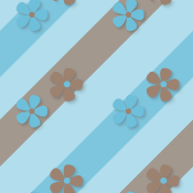 Blue and Brown Striped Flower Background