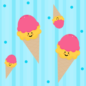 Cute Ice Cream Cone Background