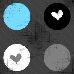 Black and Blue Grunge Heart Background