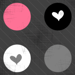 Black and Pink Grunge Heart Background
