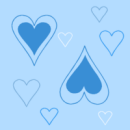 Blue Heart Outline Background