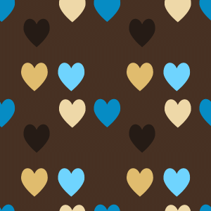Brown and Blue Hearts Background
