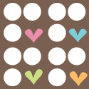 Brown Polka Dot Heart Pattern Background