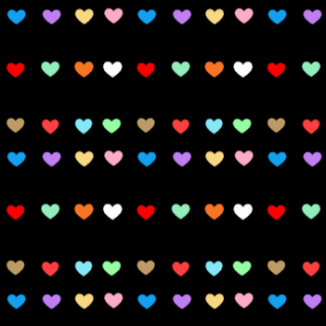 Colorful and Dark Heart Background