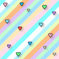Colorful Drop Shadow Heart Background