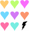 Heart Lightning Bolt Background
