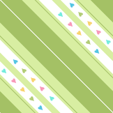 Green Striped Heart Background