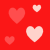 Red Tiny Hearts
