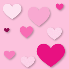 Pink Drop Shadow Heart Background