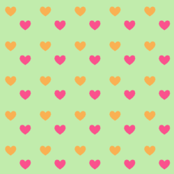 Pink and Orange Heart Background