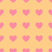 Pink and Peach Heart Background