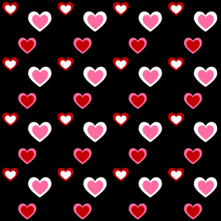 Pink Red and Black Heart Background