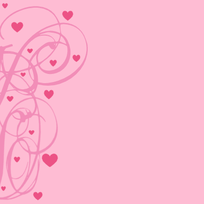 Pink Swirly Heart Border Background