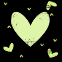 Scratched Green Heart Background