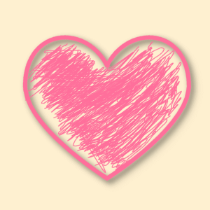 Scribbled Heart Background