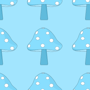 Blue Mushroom Background