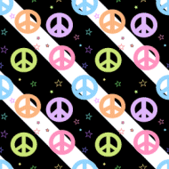Black and Colorful Peace Sign